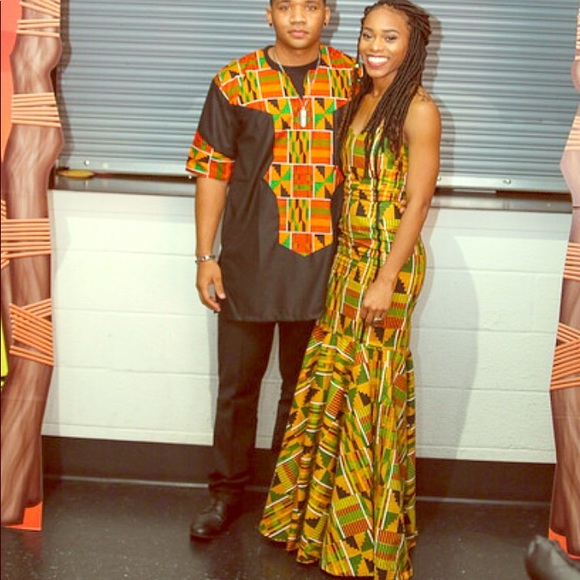 kente print dress
